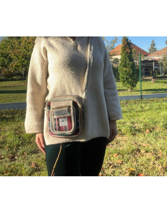 Ethno kabelka z konope - farebná